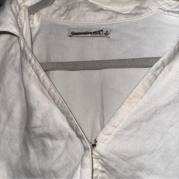 Abercrombie & Fitch Linen-Blend Cutout Shirt Dress BLOGGER'S FAVE! - Picture 9 of 16